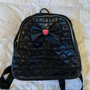 Betsey Johnson black Bow backpack